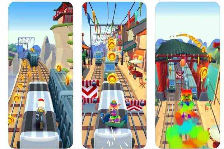 Screenshots of Subway Surfers game