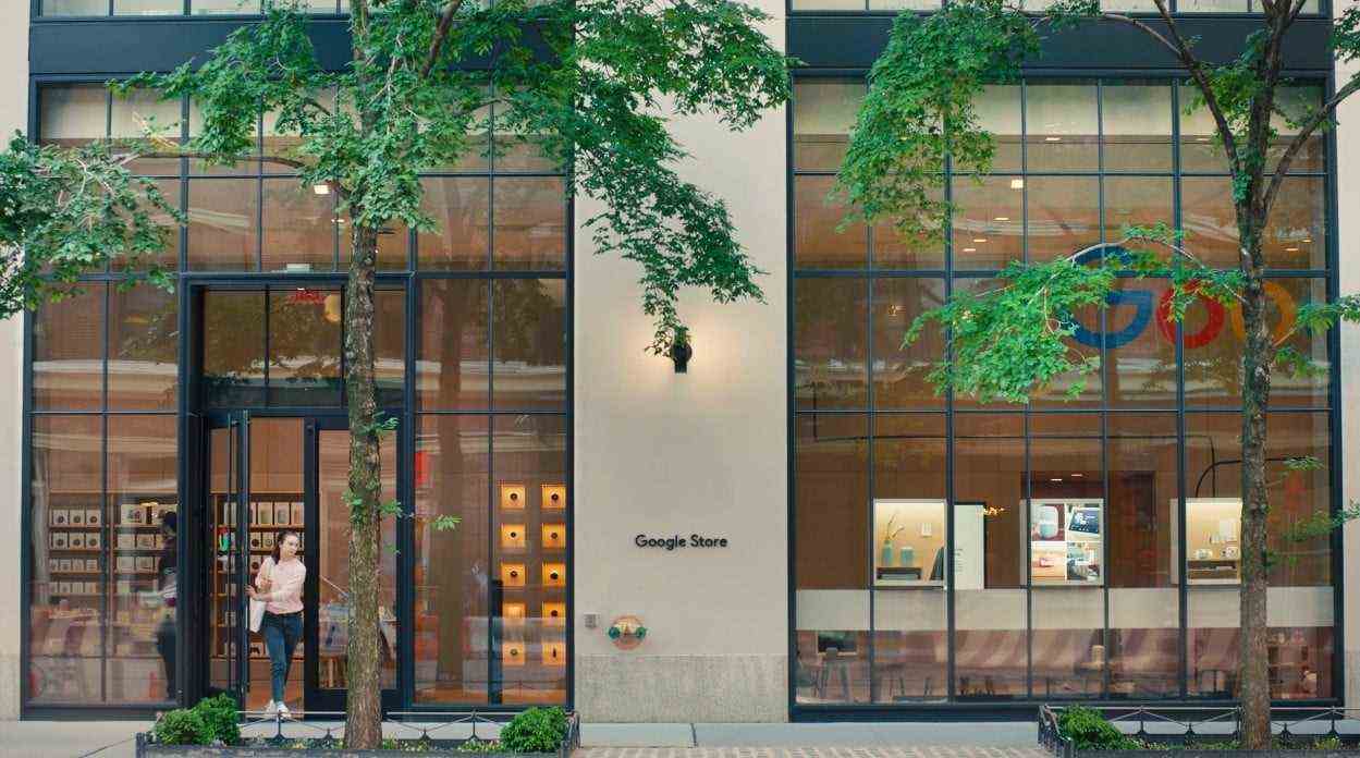 Außenansicht des neuen Google Stores in New York City.