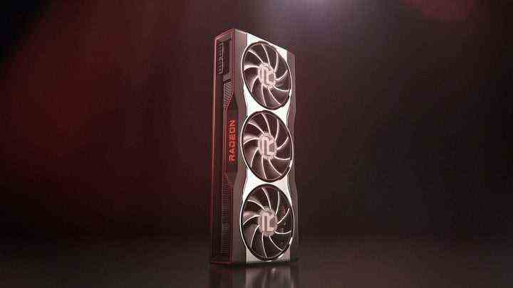 Werbebild einer Grafikkarte der AMD Radeon RX 6000-Serie.