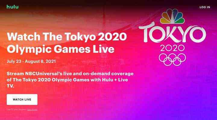 Anschauen der Spiele in Tokio auf Hulu.