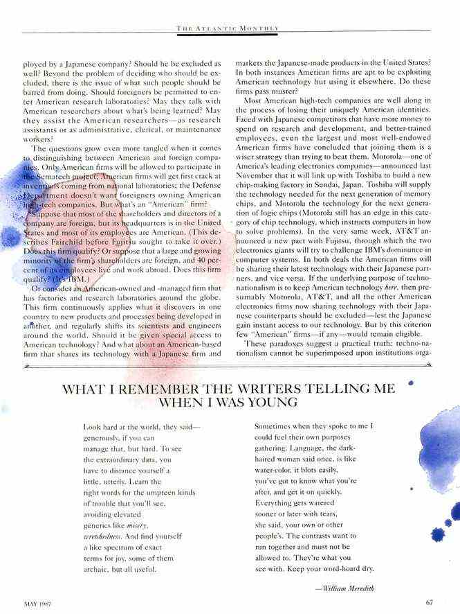 Das PDF der Originalseite mit rosa und blauen Wasserfarbenflecken auf der Seite