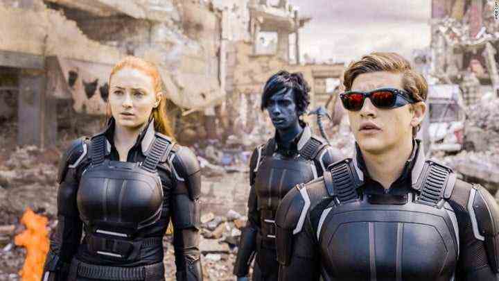 Jean Grey, Nightcrawler und Cyclops in X-Men: Apocalypse.