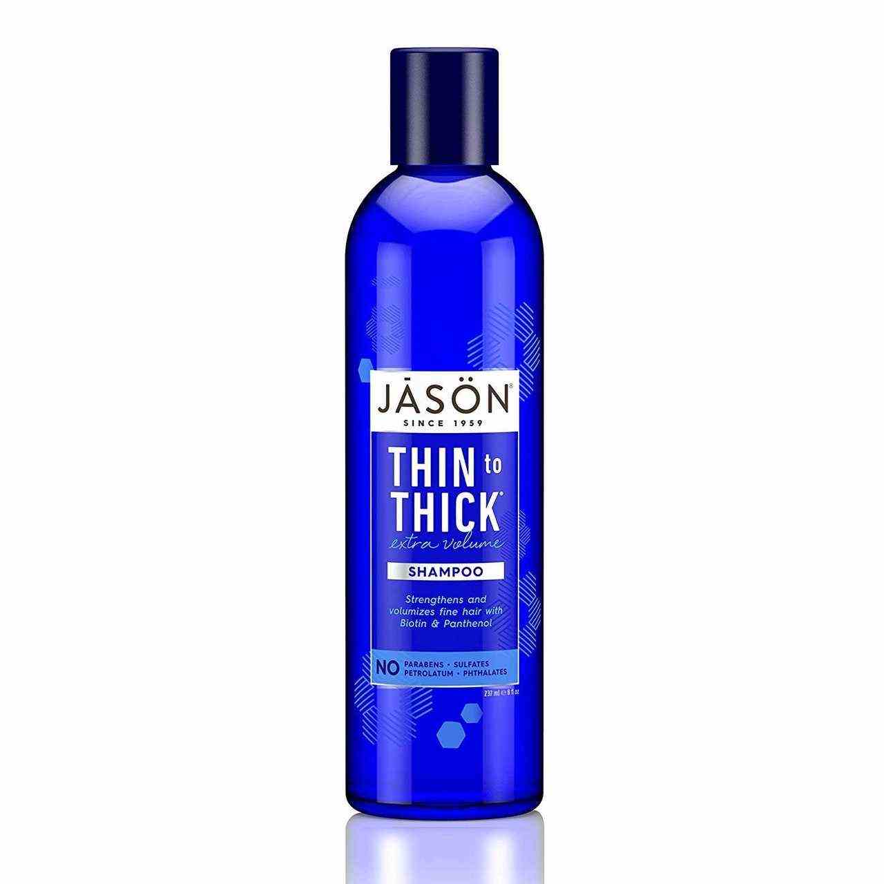 Jason Thin to Thick Extra Volume Shampoo auf weißem Hintergrund