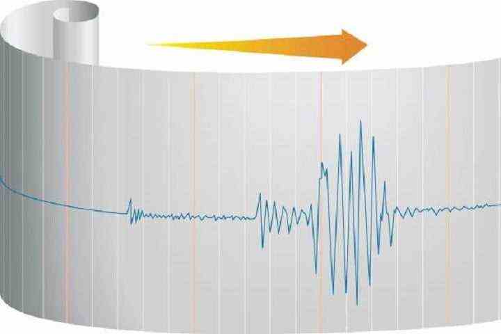 Abbildung, die seismische Wellen darstellt.