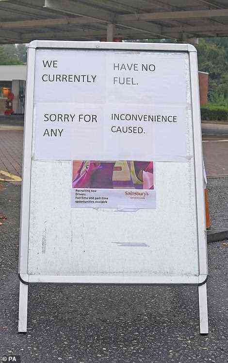 A closed petrol station in Ashford, Kent