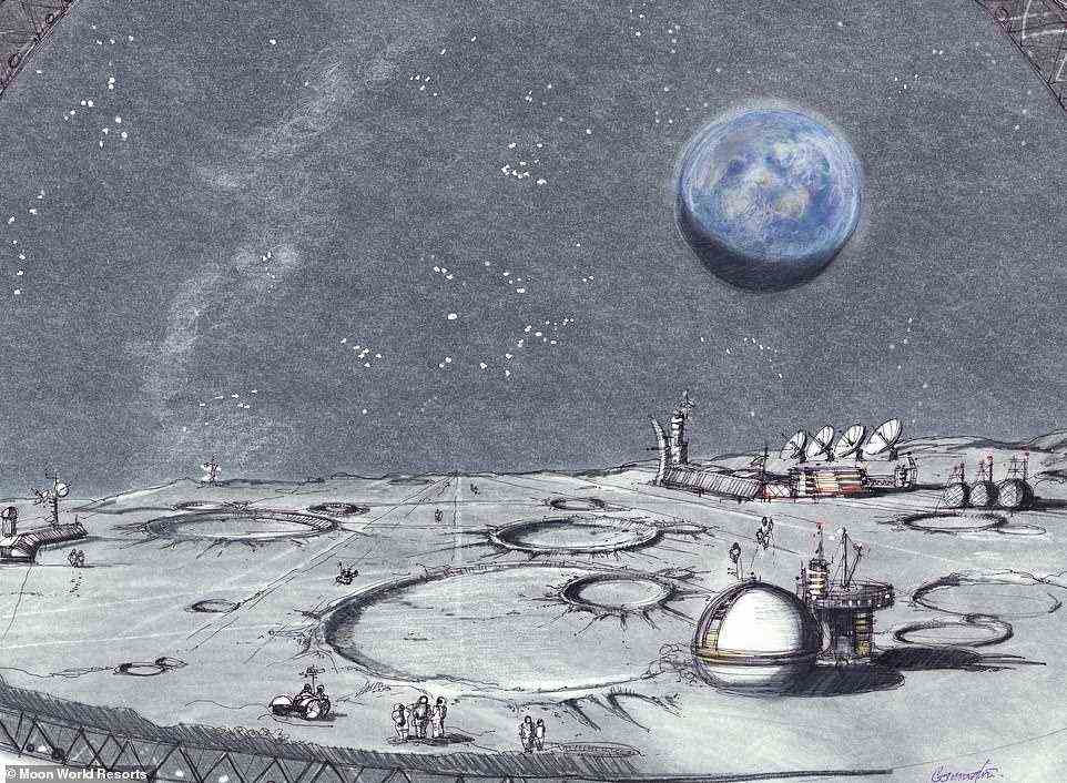 Der Plan sieht vor, dass die Gäste 90 Minuten lang Zugang zu einer Mondkolonie haben.  „Wenn Gäste zum ersten Mal in ihrem Leben die Mondoberfläche betreten, werden sie ohne Frage glauben, auf dem Mond zu sein“, erklärt Michael Henderson, Mitbegründer von Moon World Resorts