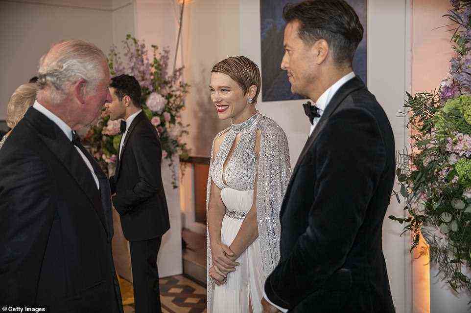 Did she reveal the secrets we haven't got to yet? Lea Seydoux with Prince Charles