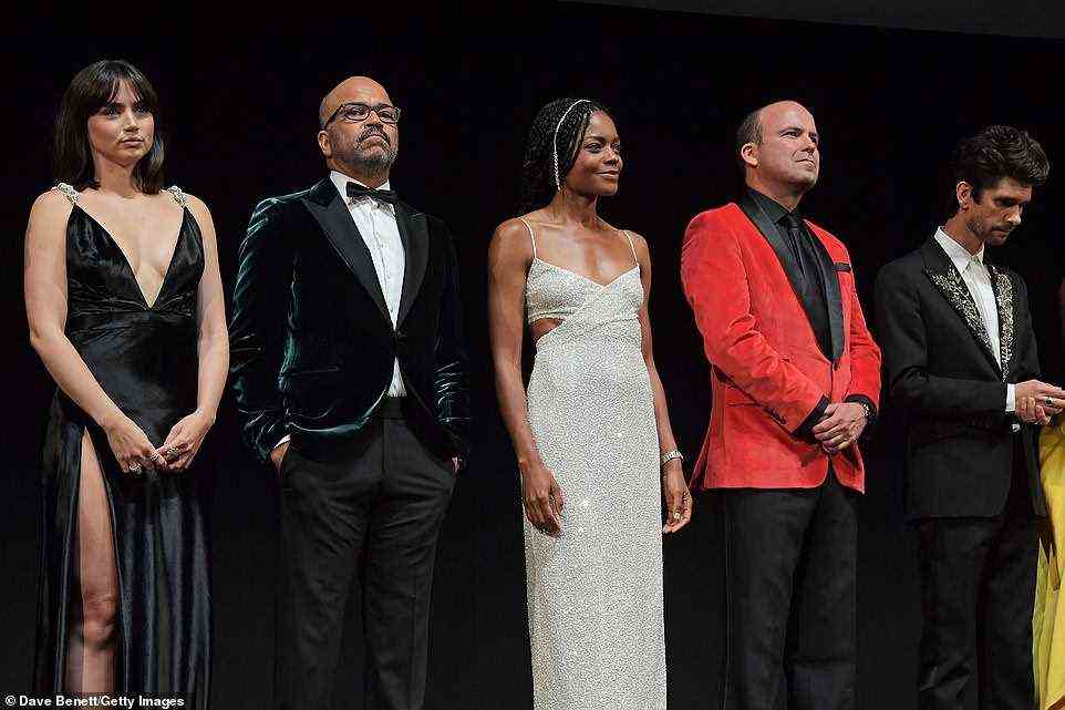 An honour: The cast of No Time To Die appeared honoured to be at the premiere on Tuesday night after the film was delayed due to Covid