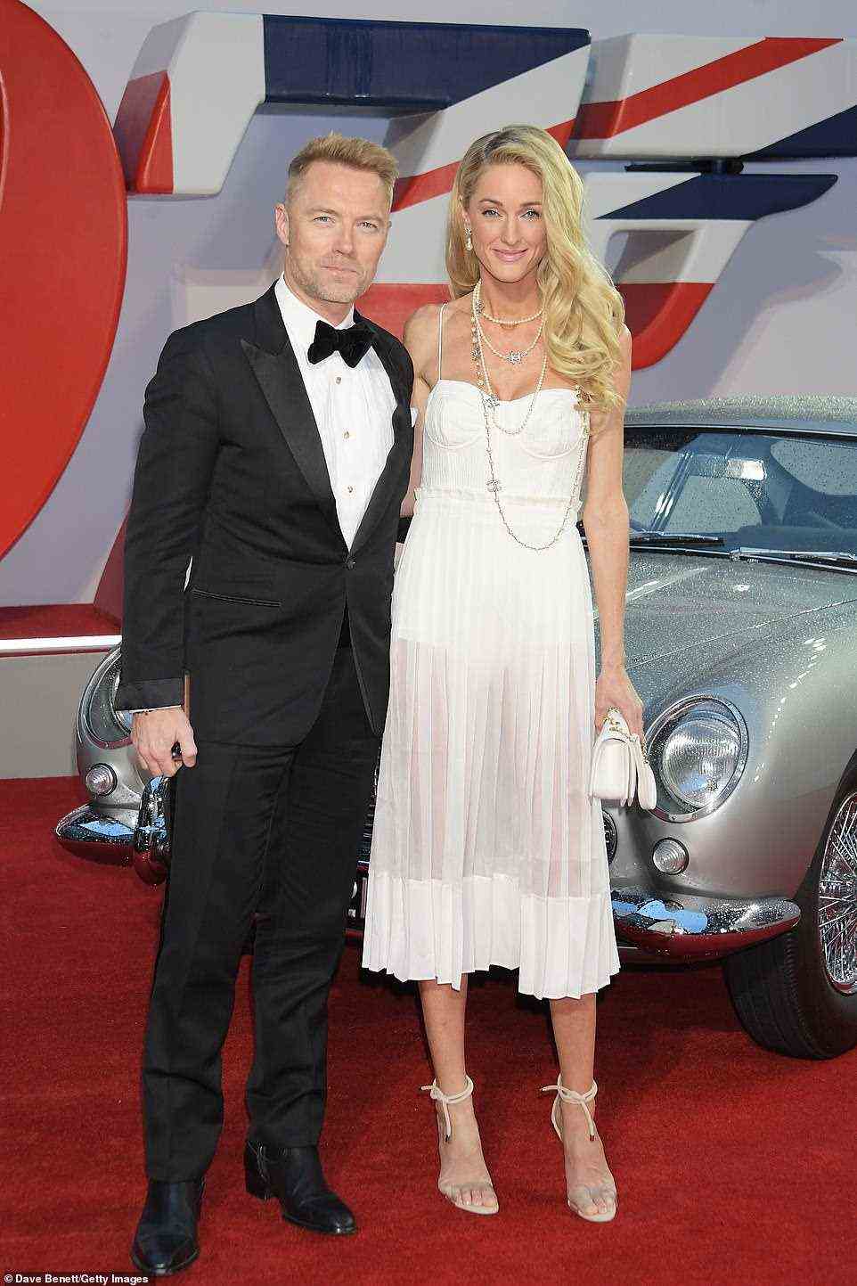 Date night: Ronan Keating and his wife Storm enjoyed a glamourous date night together at the world premiere