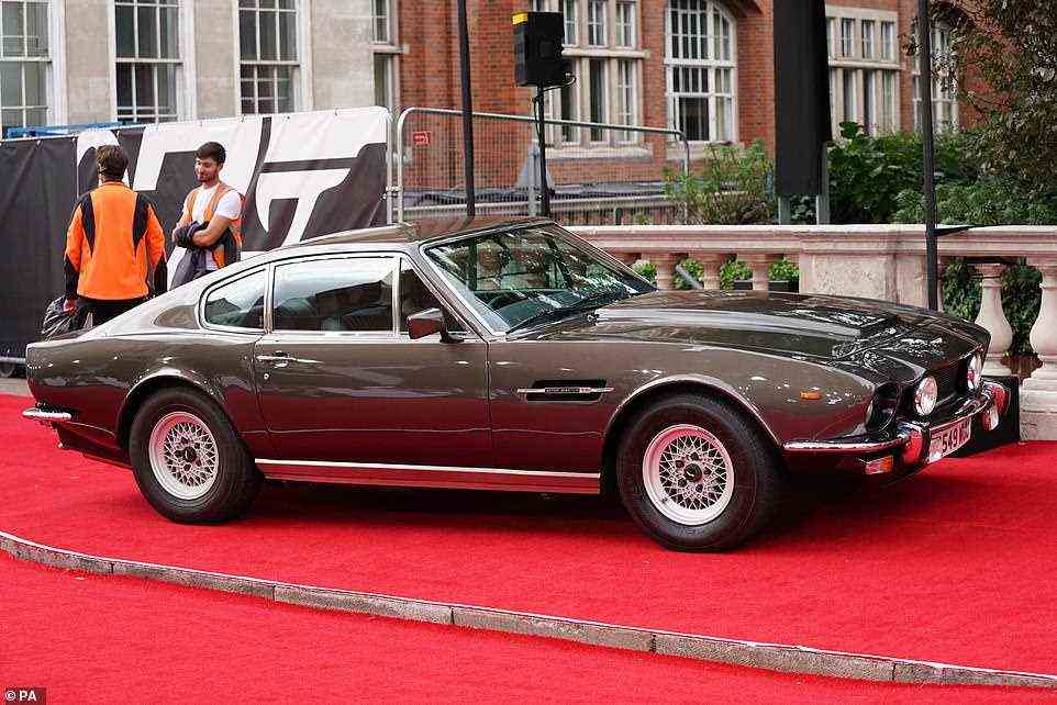 Swanky: James Bond's Aston Martin was front and centre on the red carpet