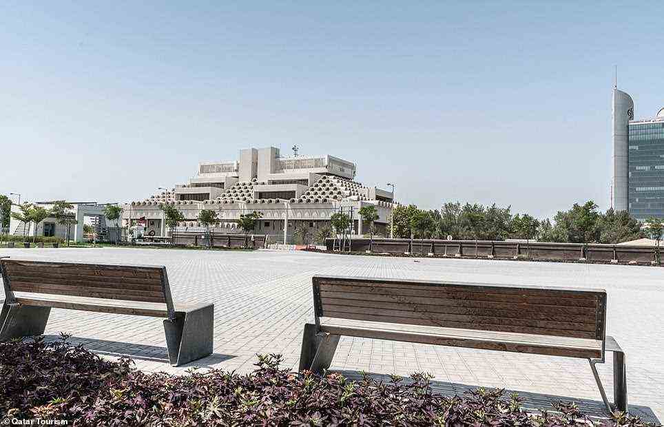 DOHA POST OFFICE: The distinctive design of the post office's roof helps to bring light into the space while keeping the building cool