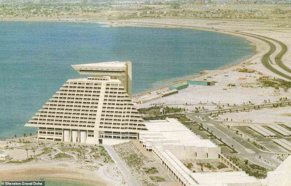 SHERATON HOTEL: Shaped like a pyramid and built on the shores of Doha Bay, The Sheraton opened on February 22, 1982