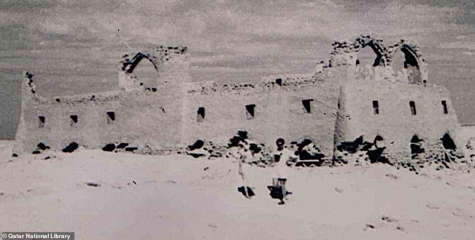 AL ZUBARAH FORT: This image was captured in the 1950s and shows the Al Zubarah Fort, which is the most prominent feature of the Unesco-listed Al Zubarah Archaeological Site. It's also the youngest feature, having been built in 1938