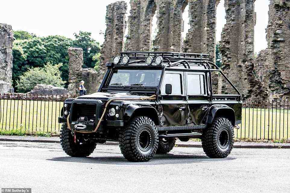 One of a section of specially-converted Land Rover Defenders from 2015 film Spectre was sold at auction in 2015, around the time the iconic 4X4 went out of production