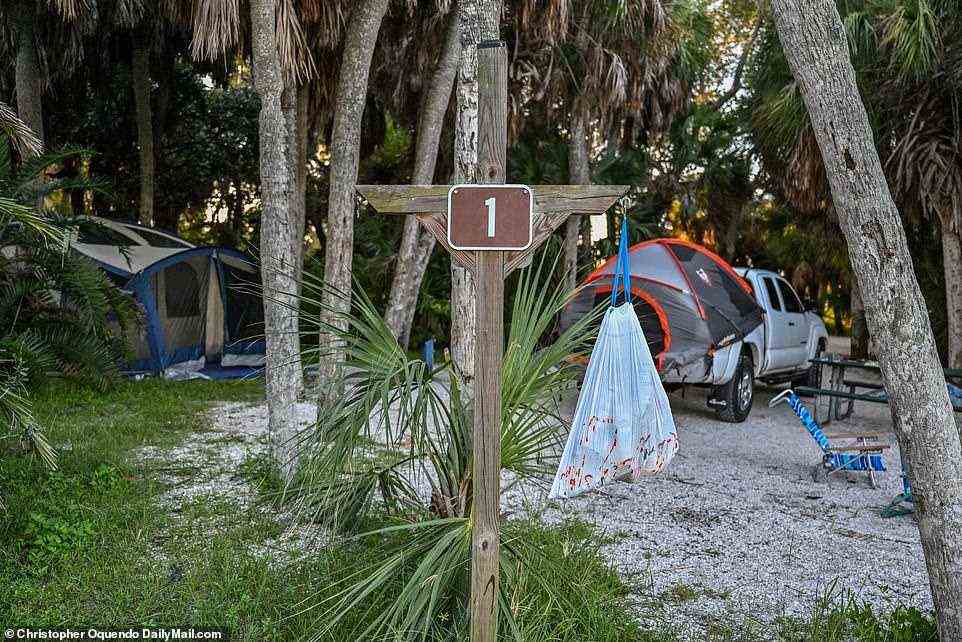 The attorney for Brian Laundrie's parents has confirmed that all three went camping in Fort De Soto in Florida national Park just days before his fiancée Gabby Petito was reported missing.  The camping site is seen in exclusive DailyMail.com photos