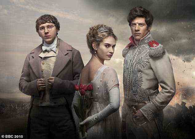 James Norton (pictured right with Paul Dano and Lily James) smouldered as Andrei Bolkonsky in War and Peace and the actor has has type 1 diabetes, an autoimmune condition