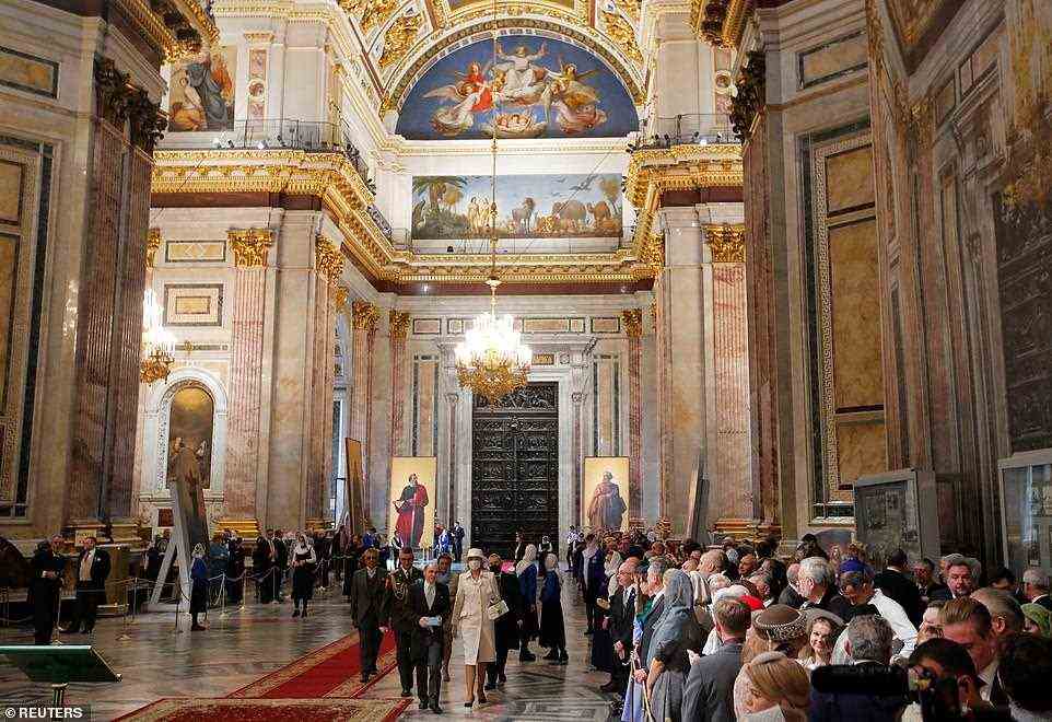 Couple said their vows at the Saint Isaac's cathedral in the former imperial capital Saint Petersburg in the presence of dozens of royals