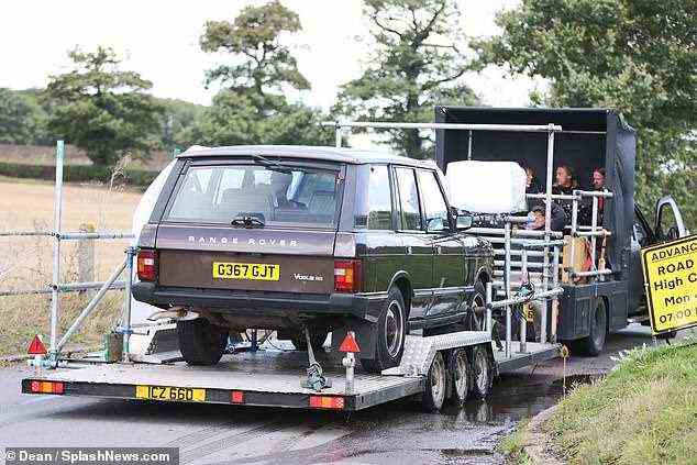 Production: The vehicle was attached to a trailer and towed as film crew filmed the scenes