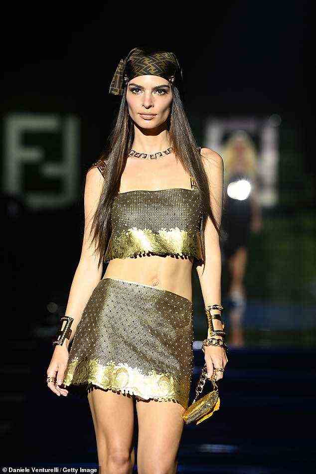 Not a fan: Ratajkowski previously described Blurred Lines video as the 'bane' of her 'existence' to InStyle UK in 2015; seen last month in Italy