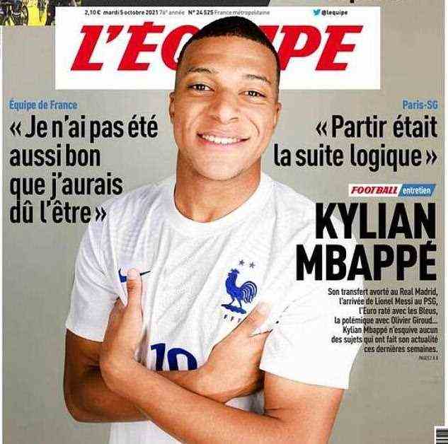 Mbappe gab ein explosives Interview, in dem er zugab, dass er Paris nach Madrid verlassen wollte