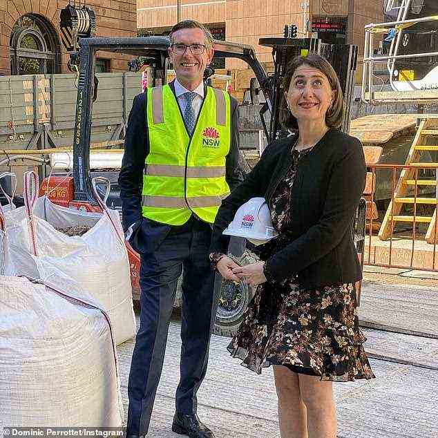 Mr Perrottet's predecessor Gladys Berejiklian (pictured together) will be raked over the coals later this month after becoming the centre of a corruption probe