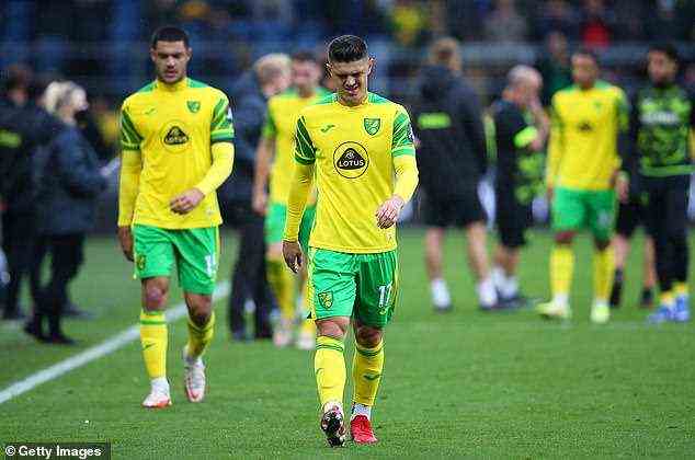 Norwich earned their first point at Burnley but were beaten in their previous six matches