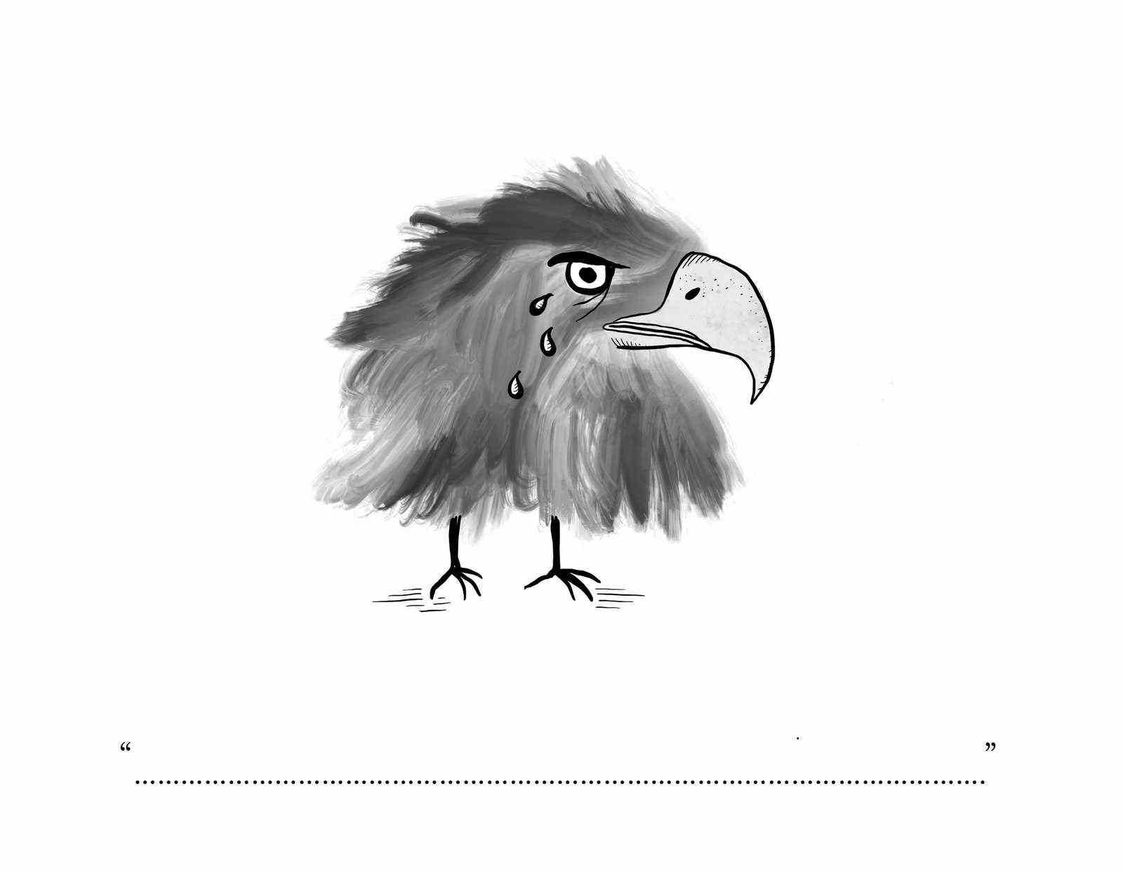 Adler mit großem Kopf, regelmäßigen Krallen und ohne Körper.