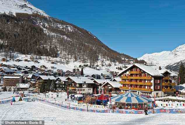 Das letzte Weihnachtsmusikvideo von Wham! wurde im Skigebiet Saas-Fee in der Schweiz gedreht (im Bild)