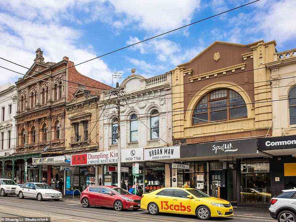 Richmond, pictured, has been named the coolest neighbourhood in Australia - Time Out says the area 'has it all'