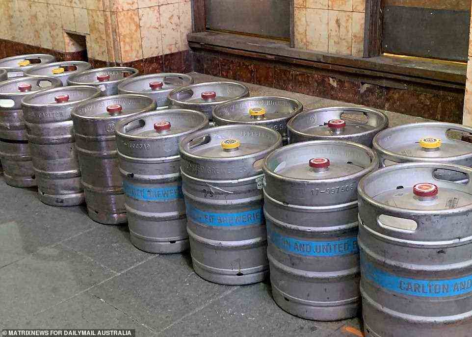 Beer keg after beer keg was rolled into pubs and clubs across Sydney in preparation for tonight's reopening