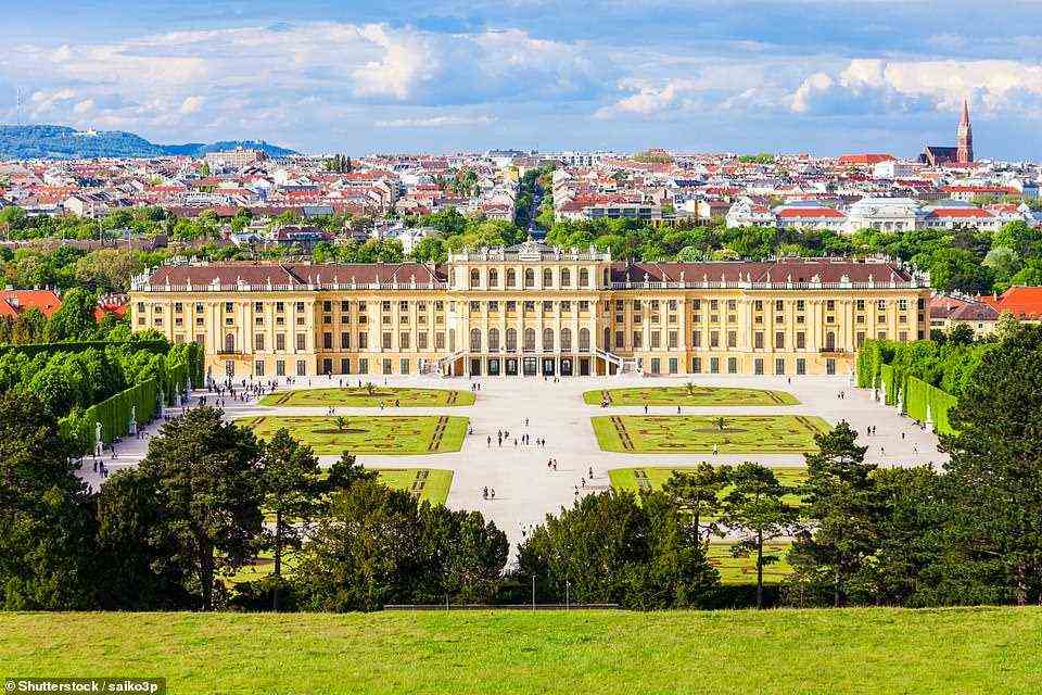 SCHONBRUNN PALACE, VIENNA, AUSTRIA: This sprawling structure started life as a 16th-century mansion, which evolved into a hunting lodge and then into a palace, framed by picturesque formal gardens. One of the palace's fun facts, as noted by concert-vienna.com, is that Mozart came to Schonbrunn as a six-year-old child to play his first concerts, for the royal family in 1762. It adds: 'Another classical composer to visit the palace was Joseph Haydn, who came as a choirboy to take part in a musical production'