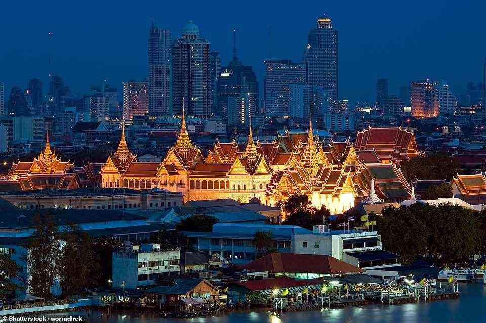 THE GRAND PALACE, BANGKOK, THAILAND: Built in 1782, the gleaming Grand Palace is a vast complex of buildings in the heart of Bangkok consisting of royal residences, throne halls, administrative offices and sacred temples. It can be visited daily from 8:30am to 3:30pm