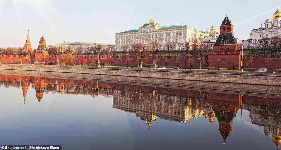 GRAND KREMLIN PALACE, MOSCOW: The Kremlin, seen above from the banks of the Moskva River, makes for an impressive sight. While the mid-19th century building was once home to the tsars of Russia it is now the official residence of the president. In 2013, Vladimir Putin added a helipad to the roof to help prevent traffic jams caused by his commute convoy