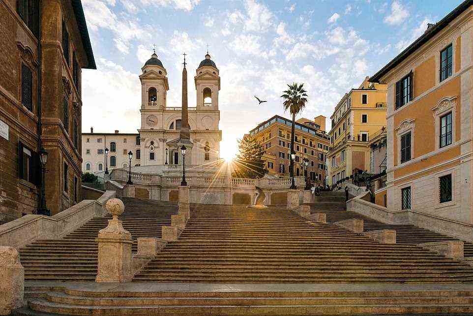 Hotel Hassler's location is priceless - it sits at the top of the Spanish Steps (pictured to the right of Trinita dei Monti church)