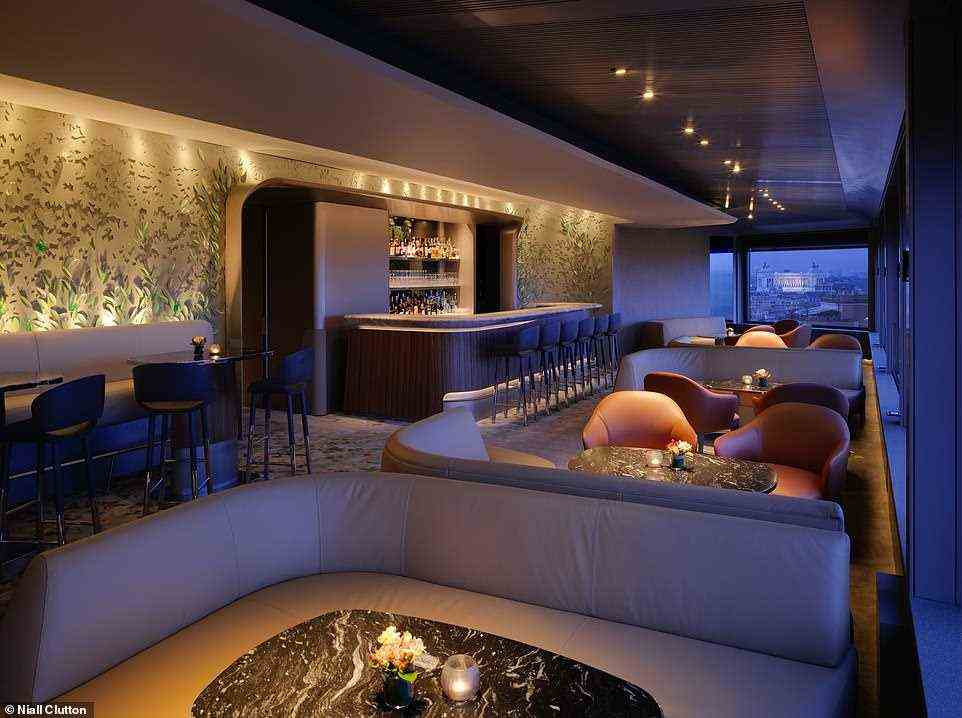 Hotel Eden's bar offers similarly breathtaking views to those afforded to guests of the Hassler and Hotel De La Ville