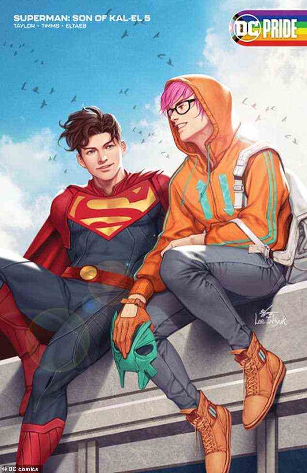 Beziehung: Bilder aus der Ausgabe von Superman: Son of Kal-El vom 9. November zeigen, dass Superman und sein Freund Jay Nakamura eine Romanze beginnen