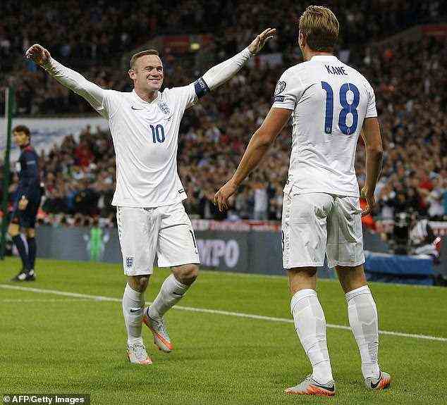 Memories: Rooney also became the best English player of his generation, winning 120 international caps