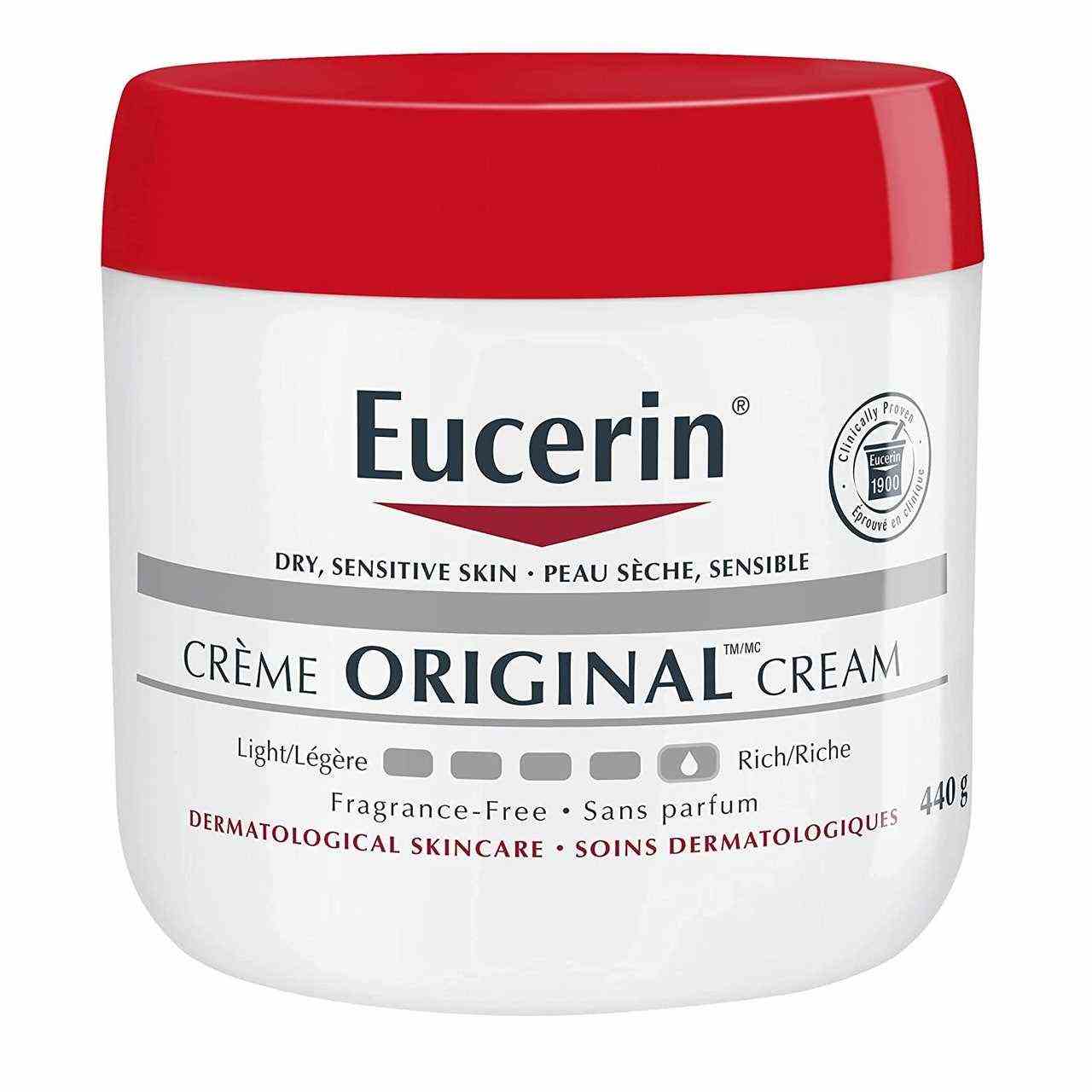 Eucerin Original Heilcreme auf weißem Hintergrund