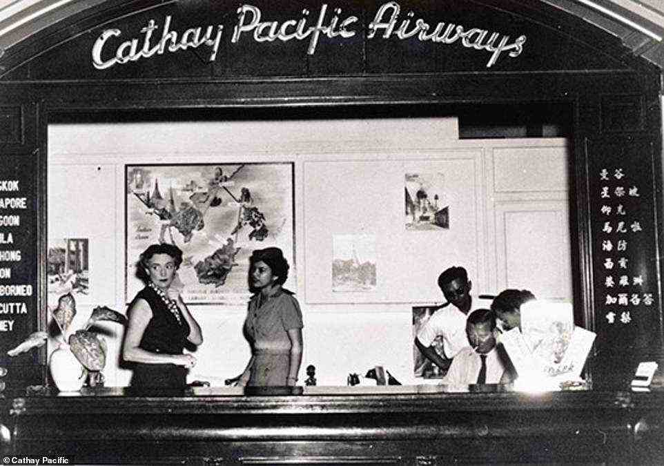 The first physical reservation office for Cathay Pacific was located in the lobby of the iconic Peninsula Hotel, Hong Kong, and was open for business by 1948. As seen in this photo, the passenger network at the time was visible on the shopfront - Bangkok, Singapore, Rangoon, Manila, Hong Kong, Saigon, Borneo, Calcutta and Sydney. Today, passengers can fly with Cathay Pacific to more than 100 destinations across six continents. Customers also no longer must visit a reservations office, as tickets are bookable through WhatsApp, in addition to the website, app, telephone or travel agents