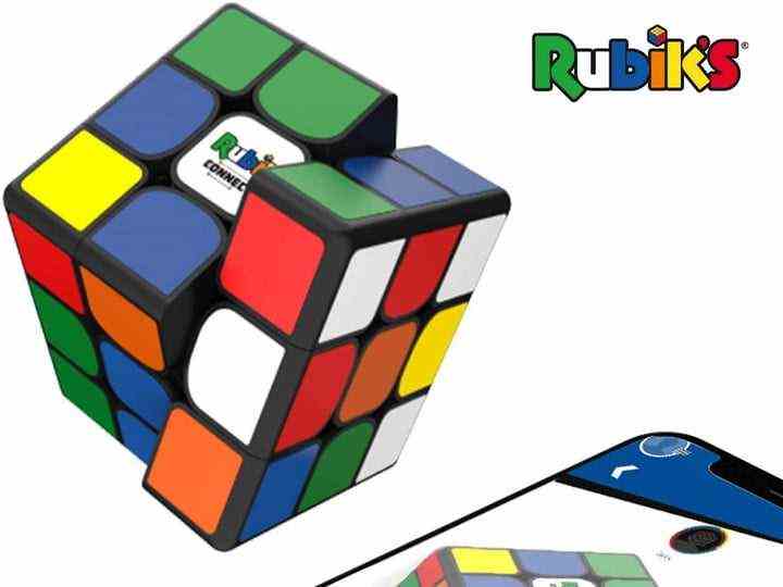 An unsolved Rubik's Connected Cube.
