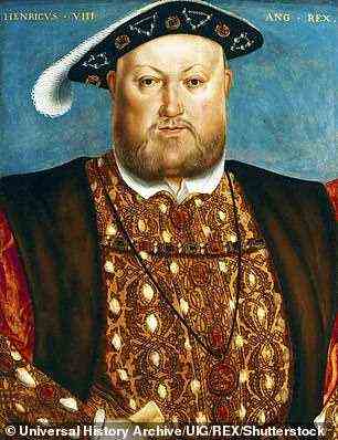 Entfernt: Heinrich VIII. regierte von 1509-1547.  Er war sechsmal mit Catherine of Aragon, Anne Boleyn, Jane Seymour, Anne of Cleves, Catherine Howard und Catherine Parr . verheiratet