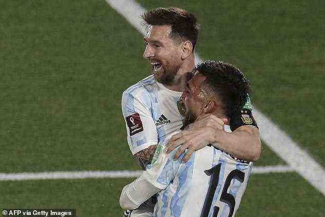 Marginally behind the five-time World Cup winners are Lionel Messi's Argentina side