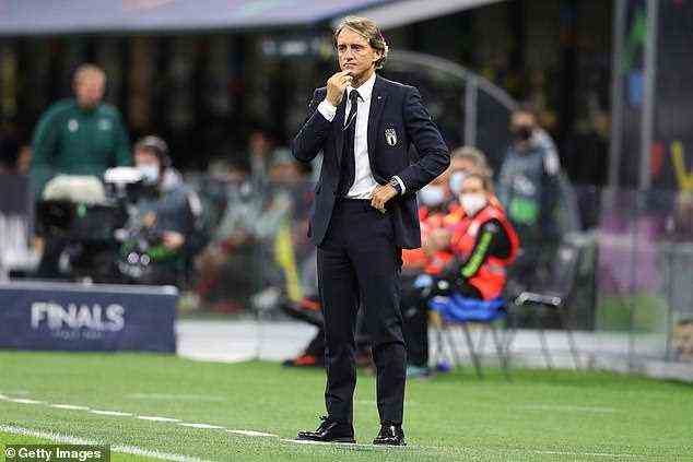 Roberto Mancini's Italy are still in a fierce battle with Switzerland for World Cup qualification