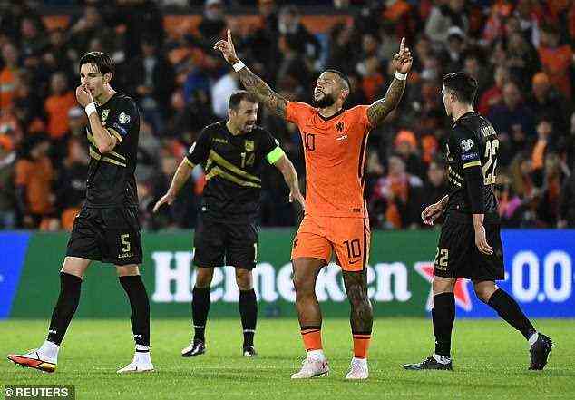 Memphis Depay is Europe's top scorer throughout World Cup qualifying with nine goals
