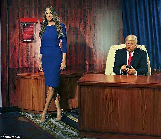 Gedenkfeier: Ivanas Ausflug fand gerade statt, als Wachsstatuen ihres Ex-Mannes Donald Trump und seiner Frau Melania bei Madame Tussauds in Dubai enthüllt wurden