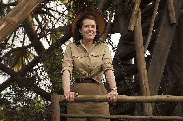 Claire Foy (im Bild) porträtiert Prinzessin Elizabeth in Treetops in Kenia in Serie 1 von The Crown