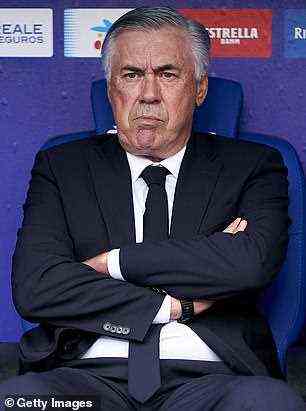 Real Madrids Trainer Carlo Ancelotti hat gesehen, wie seine Mannschaft die letzten Drei nicht gewonnen hat
