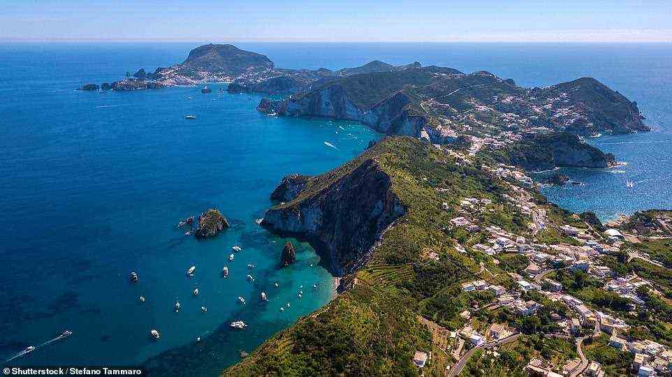 Known as the Italian Hamptons, Ponza plays host to Rome's well-heeled residents during the summer, as well as in-the-know celebrities such as Rihanna, Bruce Springsteen, Mariah Carey and Beyoncé