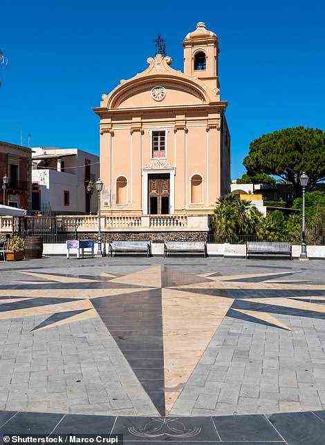 A church in Mafia, one of five tiny charming towns strung along Salina's coast