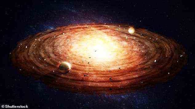 Im frühen Sonnensystem drehte sich die „protoplanetare Scheibe“ aus Staub und Gas um die Sonne und verschmolz schließlich zu den Planeten, die wir heute kennen (abgebildet ist eine künstlerische Darstellung)